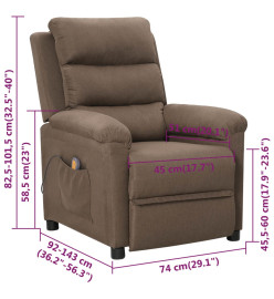 Fauteuil de massage Taupe Tissu