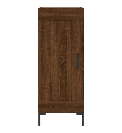 Buffet haut Chêne marron 34,5x34x180 cm Bois d'ingénierie