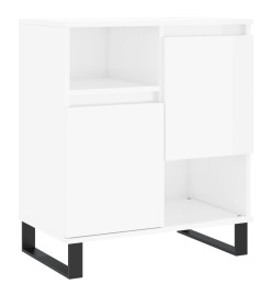 Buffets 2 pcs blanc brillant bois d'ingénierie