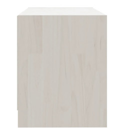 Meuble TV Blanc 80x31x39 cm Bois de pin massif