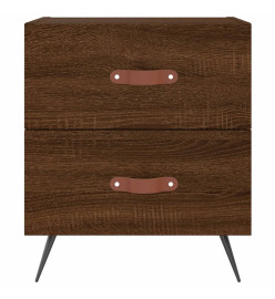 Table de chevet chêne marron 40x35x47,5 cm bois d’ingénierie