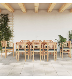 Ensemble à dîner de jardin 9 pcs Bois de teck solide