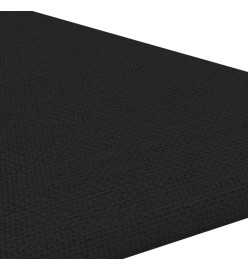 Panneaux muraux 12 pcs Noir 30x30 cm Tissu 0,54 m²