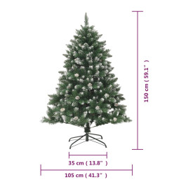 Sapin de Noël artificiel avec support 150 cm PVC