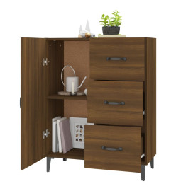 Buffet chêne marron 69,5x34x90 cm bois d'ingénierie