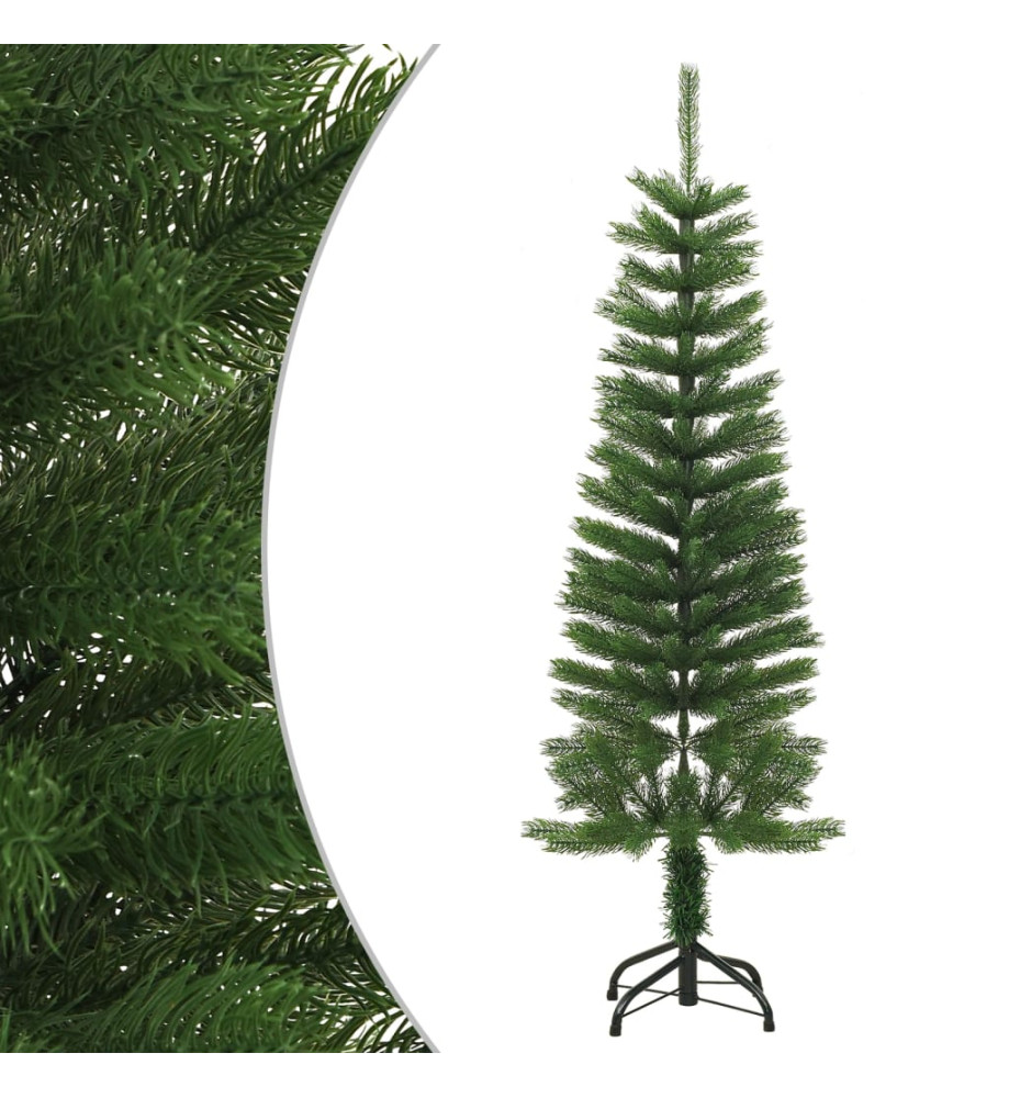 Sapin de Noël artificiel mince avec support 120 cm PE