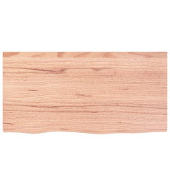 Dessus de table marron clair 80x40x2 cm bois chêne traité