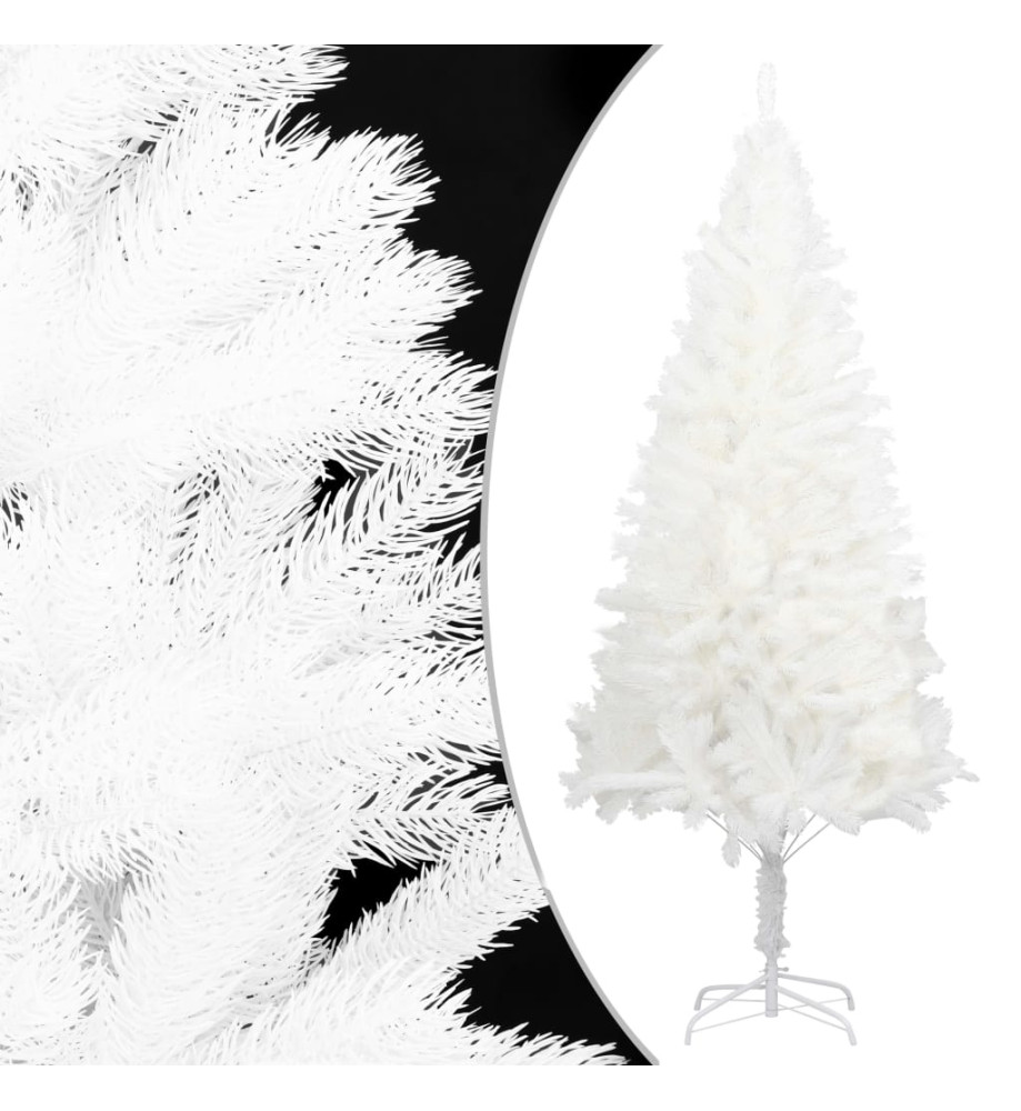 Arbre de Noël artificiel aiguilles réalistes blanc 150 cm