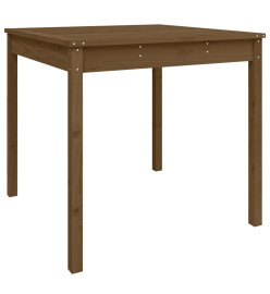 Table de jardin marron miel 82,5x82,5x76 cm bois massif de pin