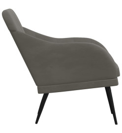 Fauteuil Gris foncé 63x76x80 cm Velours