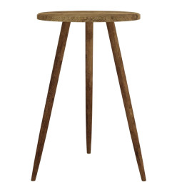 Table de bistro Marron foncé Ø50x76 cm MDF et fer