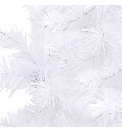 Sapin de Noël artificiel d'angle Blanc 180 cm PVC