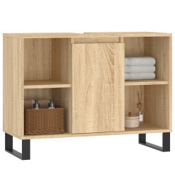 Armoire salle de bain chêne sonoma 80x33x60cm bois d'ingénierie