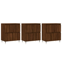 Buffets 3 pcs Chêne marron Bois d'ingénierie