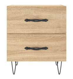 Table de chevet chêne sonoma 40x35x47,5 cm bois d’ingénierie