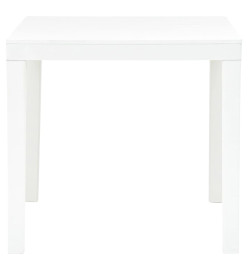 Table de jardin avec 2 bancs Plastique Blanc