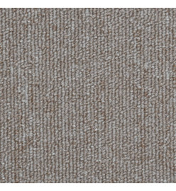 Tapis d'escalier 15 pcs Taupe 65 x 24 x 4 cm