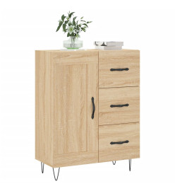 Buffet chêne sonoma 69,5x34x90 cm bois d'ingénierie