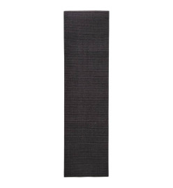 Tapis Sisal naturel 66x250 cm Noir