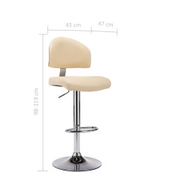 Tabouret de bar Crème Similicuir