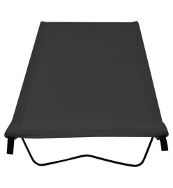 Lit de camping 180x60x19 cm Tissu Oxford et acier Noir