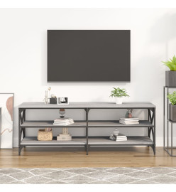 Meuble TV sonoma gris 140x40x50 cm bois d'ingénierie