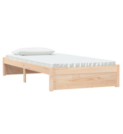 Cadre de lit Blanc Bois massif 100x200 cm