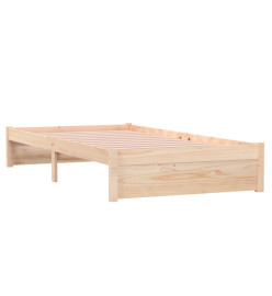Cadre de lit Blanc Bois massif 100x200 cm