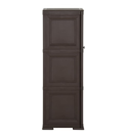 Armoire en plastique 40x43x125 cm Design de bois Marron