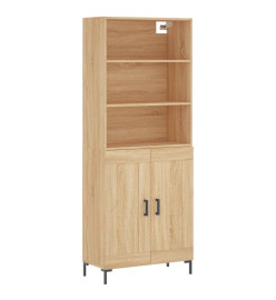 Buffet haut Chêne sonoma 69,5x34x180 cm Bois d'ingénierie