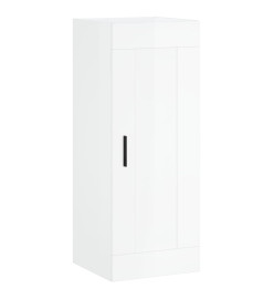 Armoire murale blanc brillant 34,5x34x90 cm bois d'ingénierie