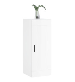 Armoire murale blanc brillant 34,5x34x90 cm bois d'ingénierie