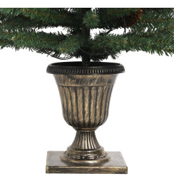 Arbres de Noël artificiels 2 pcs et couronne, guirlande et LED