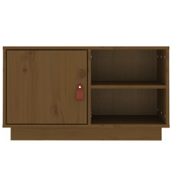 Meuble TV Marron miel 70x34x40 cm Bois de pin massif