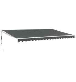 Auvent rétractable automatique anthracite 5x3 m