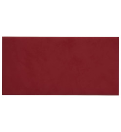 Panneaux muraux 12 pcs Rouge bordeaux 60x30 cm Velours 2,16 m²