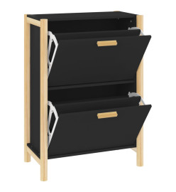 Armoire à chaussures Noir 57,5x33x80 cm Bois d'ingénierie