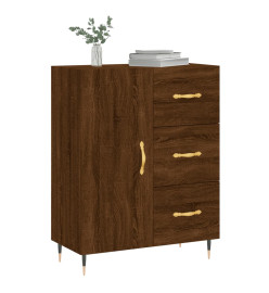 Buffet chêne marron 69,5x34x90 cm bois d'ingénierie