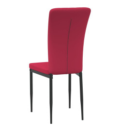 Chaises à manger lot de 2 Rouge bordeaux Velours