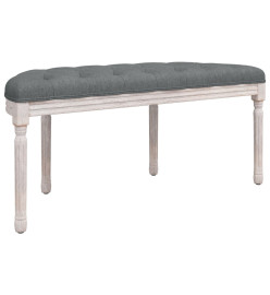 Banc Gris foncé 110,5x45x49 cm Tissu