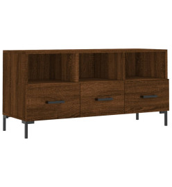 Meuble TV chêne marron 102x36x50 cm bois d'ingénierie