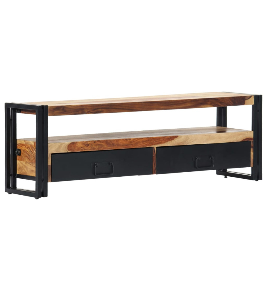 Meuble TV 120x30x40 cm Bois de Sesham solide