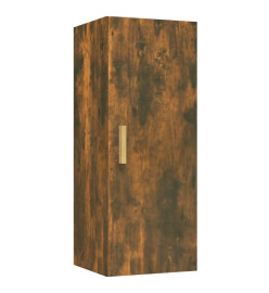 Armoire murale Chêne fumé 34,5x34x90 cm Bois d'ingénierie