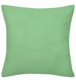 Housses de coussin 4 pcs Coton Vert pomme 50x50 cm