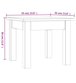 Table basse 35x35x30 cm Bois massif de pin