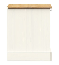 Table de chevet VIGO blanc 42x35x40 cm bois de pin massif