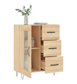 Buffet chêne sonoma 69,5x34x90 cm bois d'ingénierie