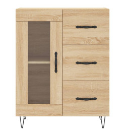 Buffet chêne sonoma 69,5x34x90 cm bois d'ingénierie