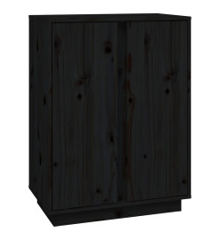 Buffet Noir 60x35x80 cm Bois massif de pin