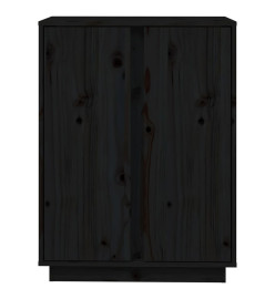 Buffet Noir 60x35x80 cm Bois massif de pin